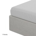 Cearceaf de pat cu elastic Danielle, Homla, 160x200 cm, bumbac satinat, gri