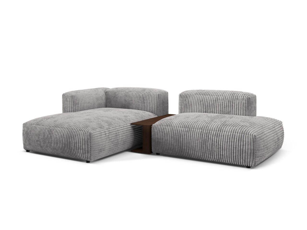 Coltar modular stanga 2 locuri, Martina-212, Micadoni Home, 285x176x75 cm, velur, gri deschis - 1 | YEO