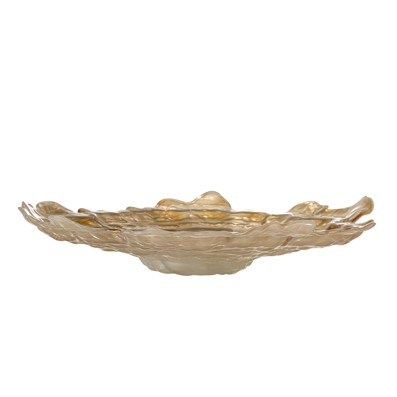 Bol decorativ, Bloomingville, Asimi, 38x8 cm, sticla, natural - imagine 2