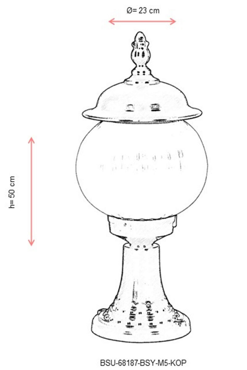 Lampa de exterior, Avonni, 685AVN1257, Plastic ABS, Negru