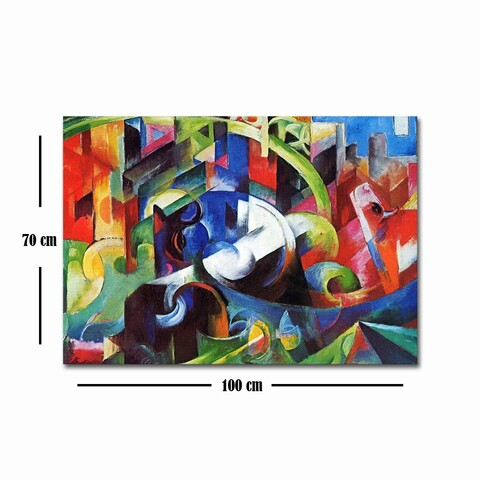 Tablou decorativ, 70100FAMOUSART-033, Canvas, 70 x 100 cm, Multicolor