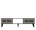 Comoda TV, Olivia, Nil, 150x44.6x29.6 cm, PAL, Antracit / Aur