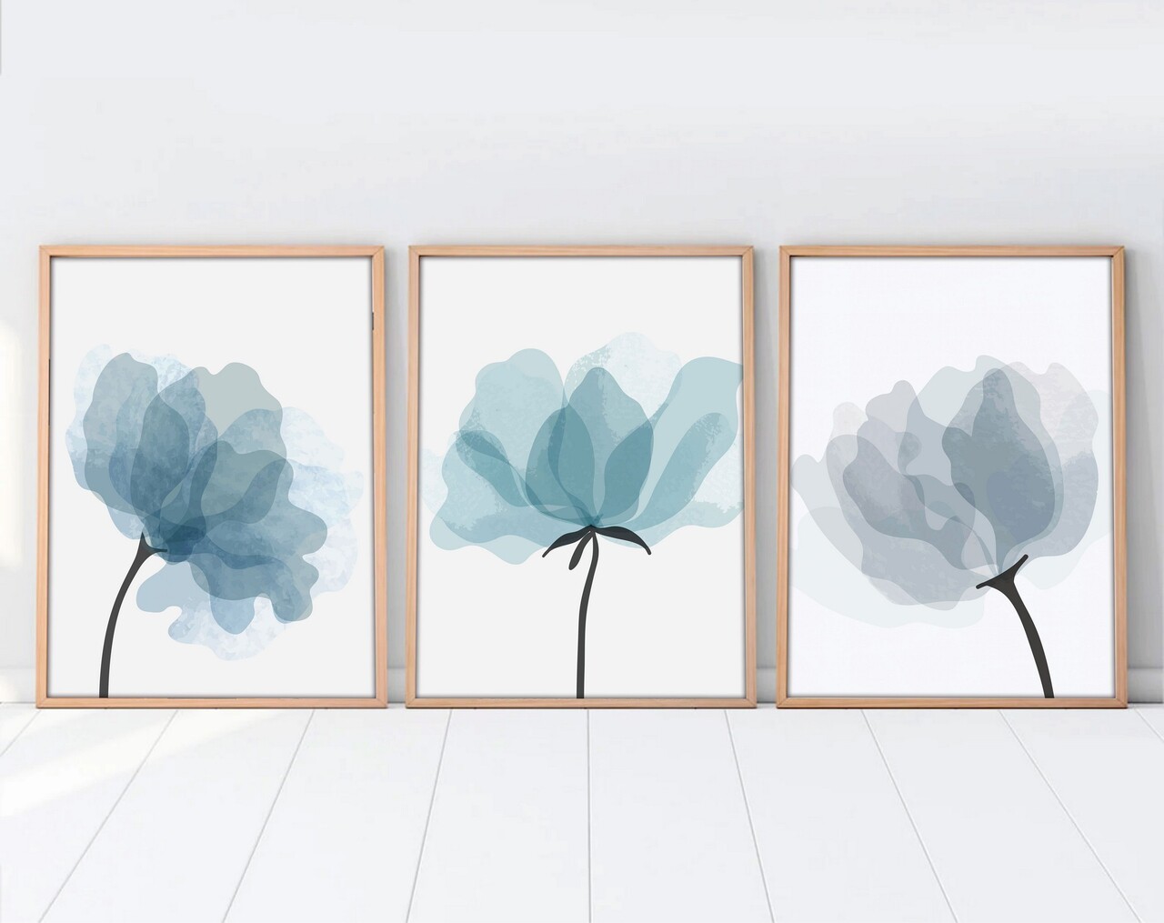 Set 3 tablouri decorative, Huhu206, Cadru: 100% LEMN MASIV (Grosime: 2,5 cm), Multicolor - view 6