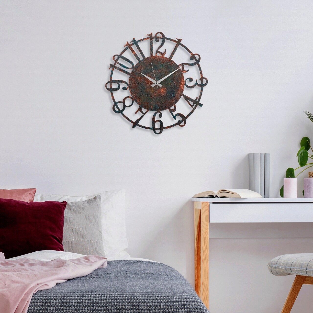 Ceas de perete, Metal Wall Clock 15, Metal, ø48 cm, Multicolor - 1 | YEO