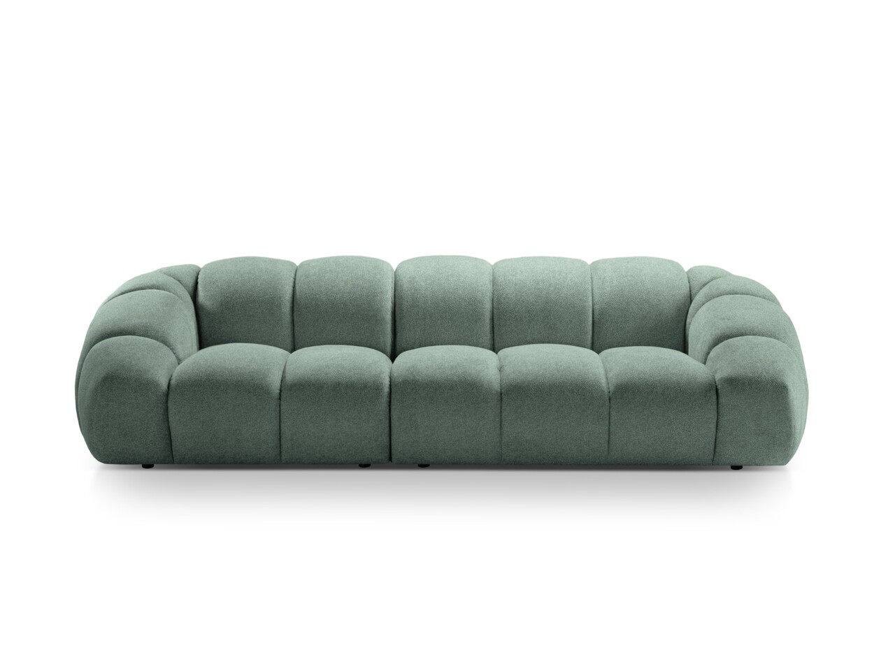 Canapea 4 locuri, Diana-192, Micadoni Home, 294x114x72 cm, catifea structurata, verde menta