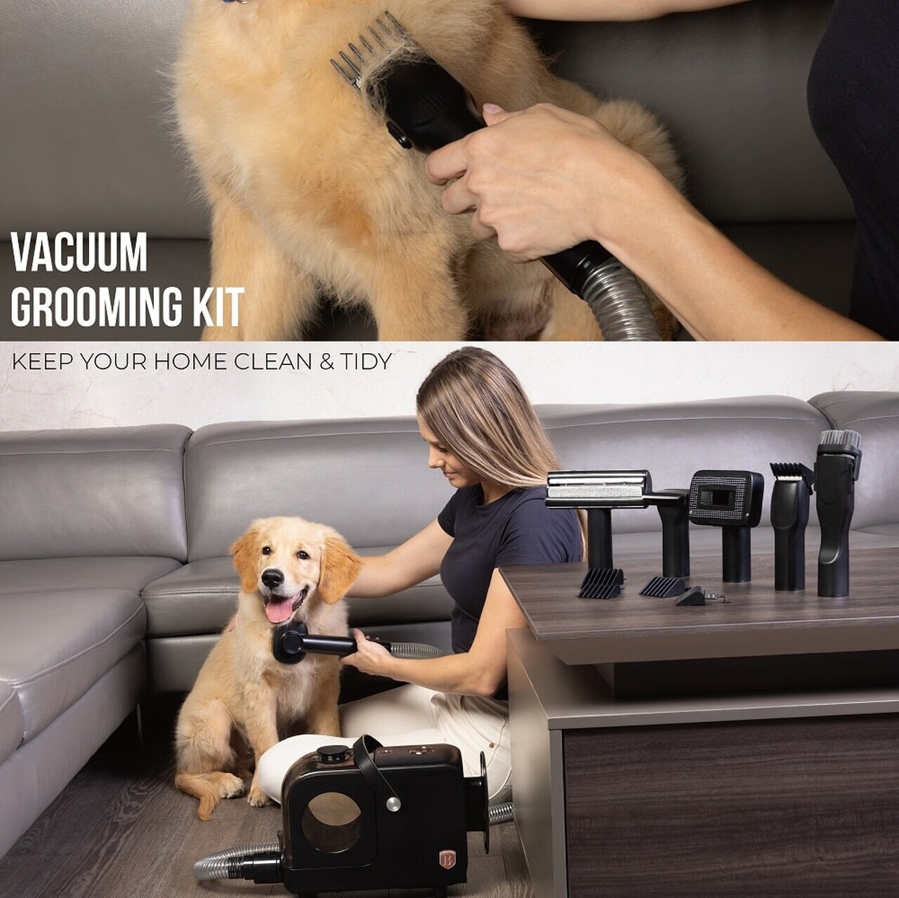 Aspirator pentru ingrijirea animalelor de companie Berlinger Haus, Black Rose, 350W, 2.2 L, negru - imagine 7