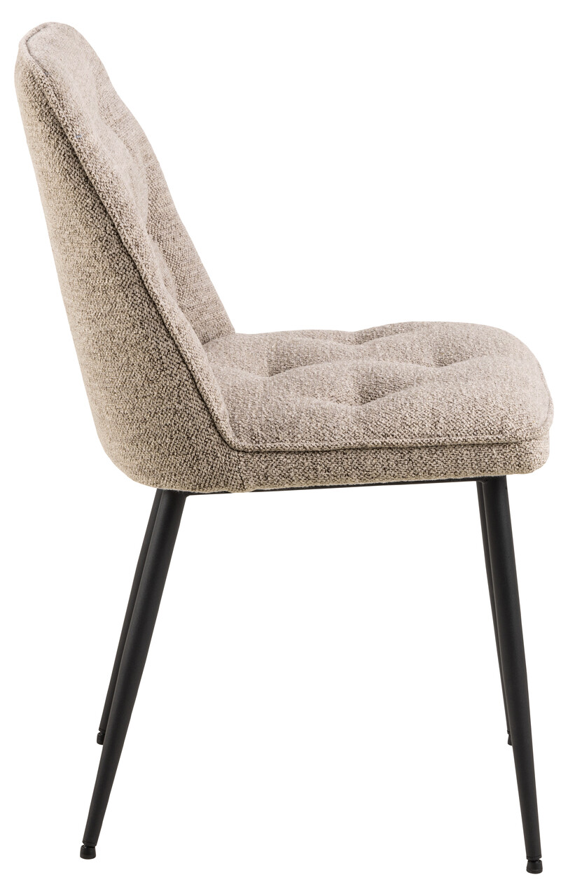 Scaun Brooke, Actona, 50x55x84 cm, tesatura Boucle/otel, bej - view 7