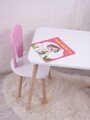 Set masa si scaun pentru copii, Bambini, Bunny One Chair Set, Roz/Alb