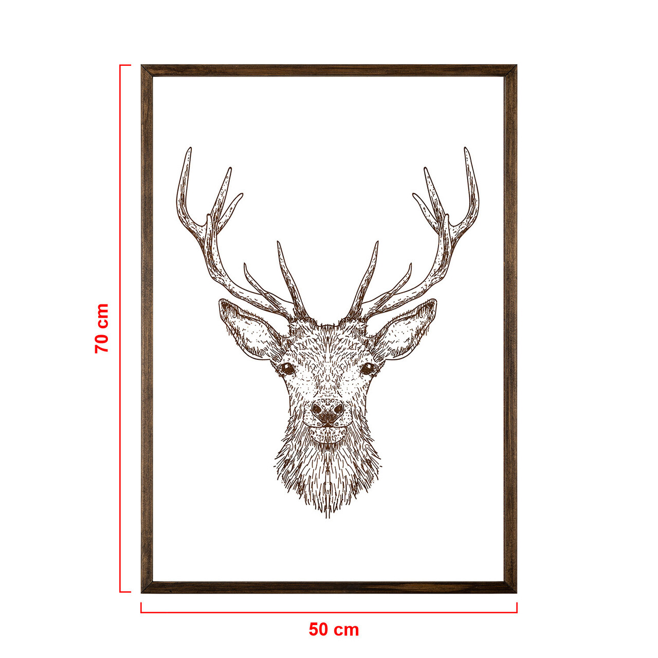 Tablou decorativ, TD085, Lemn, Desenat manual, Natural