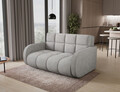 Canapea extensibila 3 locuri ELTAP, Deverio, 154x103x83 cm, lemn/poliester, gri deschis