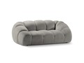 Canapea 2 locuri, Diana-192, Micadoni Home, 214x114x72 cm, catifea structurata, gri deschis