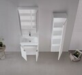 Dulap de baie cu chiuvetă, Hanah Home, Desna 60, Alb mat