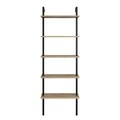Biblioteca, Hadley, Piante 541HDL1310, 60 x 174 x 22 cm, pal melaminat, nuc/negru