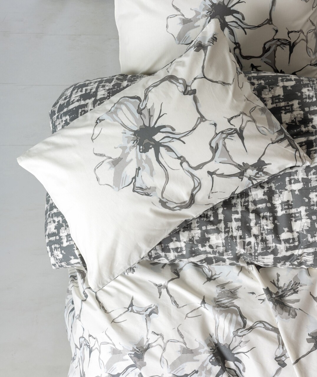 Lenjerie de pat pentru o persoana, Hilaris - Anthracite, Cotton Box, Bumbac Ranforce