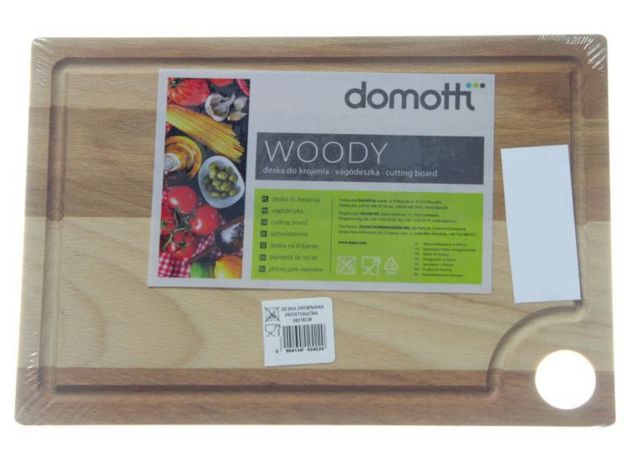 Tocator Woody, Domotti, 26x18 cm, lemn, maro