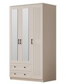 Dulap pentru haine, Rabi, Rb-073, 105x184x52 cm, Alb mat