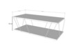 Masuta de cafea Labranda, Kalune Design, 120x50x30 cm, galben/negru