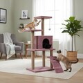Casă pentru pisici, Paws & Whiskers, Arden, MATERIAL TEXTIL WELSOFT, Roz prafuit