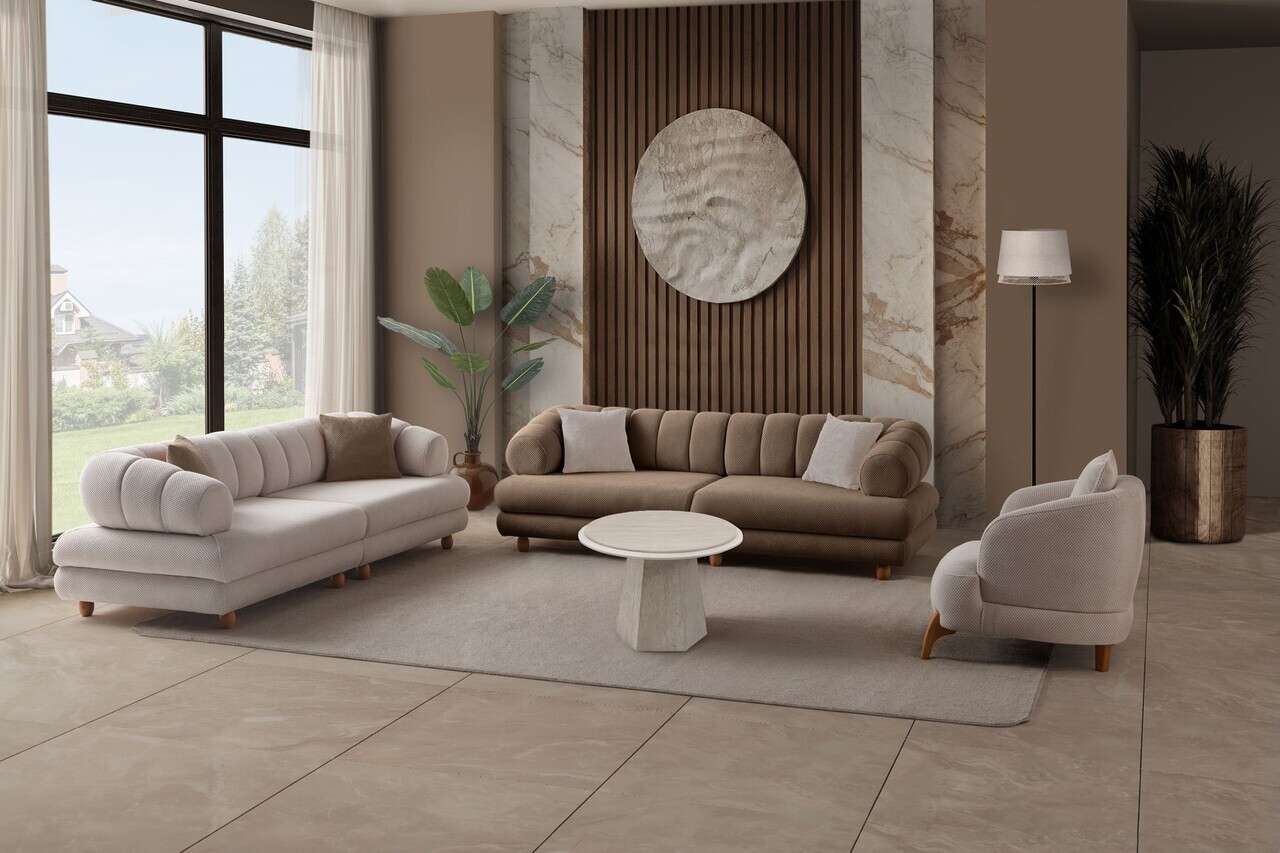 Canapea 3 locuri, Atelier del Sofa, 752EST1159, Lemn de carpen/PAL melaminat, Latte - view 10