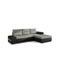 Coltar extensibil dreapta 4 locuri ELTAP, Ov13, Ottavio, 275x180x85 cm, lemn/poliester, gri/negru