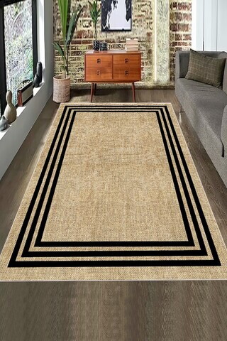 Covor, CLR-0000674-014, 120x200 cm, Poliester, Negru