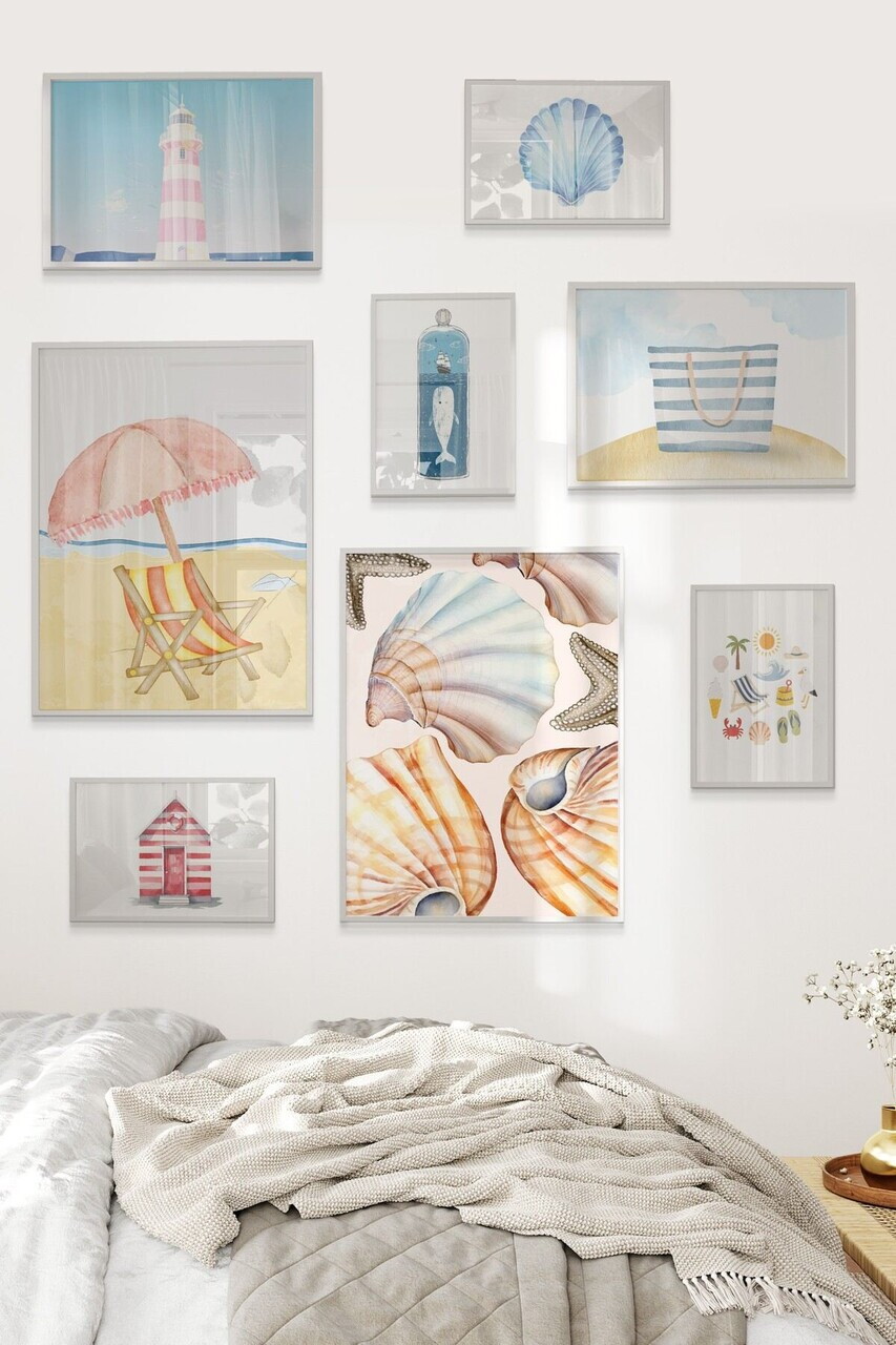 Tablou decorativ, Çgs-069-White-Byk, Lemn masiv, Față: 100% PVC STICLĂ, Multicolor - view 2
