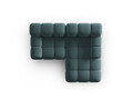 Coltar modular dreapta 3 locuri, Bellis-51, Micadoni Home, 188x155x70 cm, catifea, turcoaz