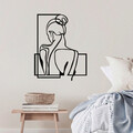 Decoratiune de perete, Backround, Metal, Dimensiune: 57 x 73 cm, Negru