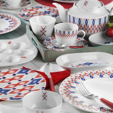 Serviciu de masa, 41 piese, kutahya porselen, lb41kh42010505, portelan, multicolor