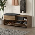 Pantofar, Decortie, Filux Bench, 120.3x51x40.5 cm, PAL, Maro