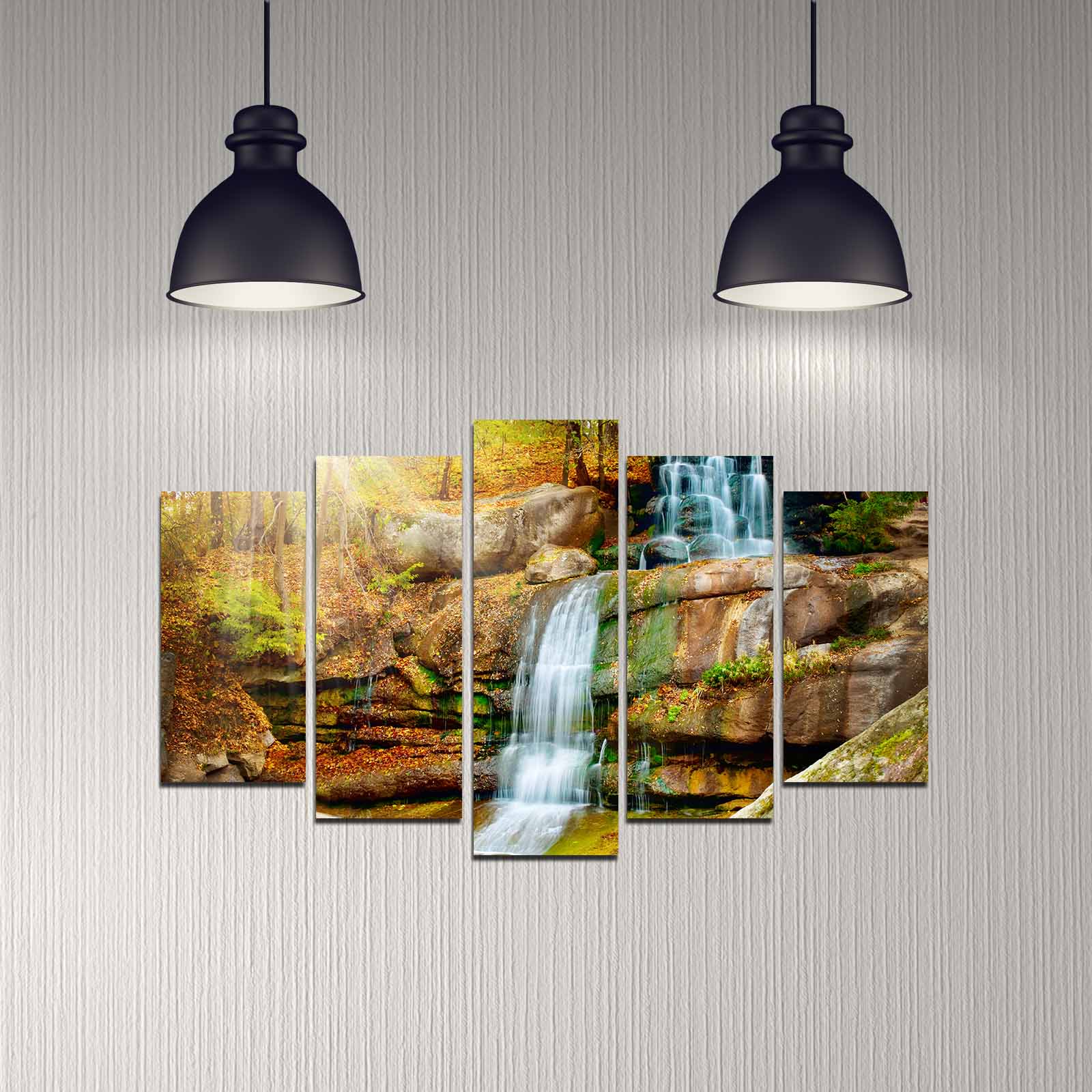 Tablou decorativ MDF, 5DMDF-2, 20 x 60 cm, Multicolor