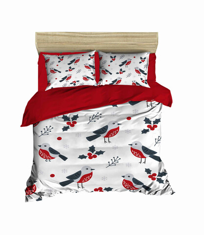Lenjerie de pat dubla king (eu) (es), 3 piese, 452, pearl home, poliester satinat
