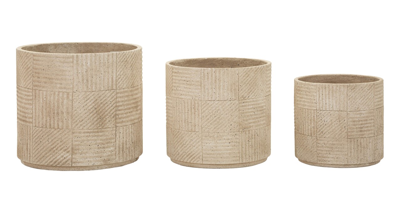 Set 3 ghivece, Mauro Ferretti, Venezuela Outdoor, 43x39 cm, polirasina, gri - view 8