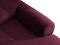 Coltar stanga 4 locuri, Ophelia, Micadoni Home, 256x164x84 cm, catifea, bordo