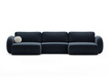 Coltar panoramic extensibil 5 locuri, Tonale, Cosmopolitan Design, 362x149x88 cm, tesatura chenille, albastru navy