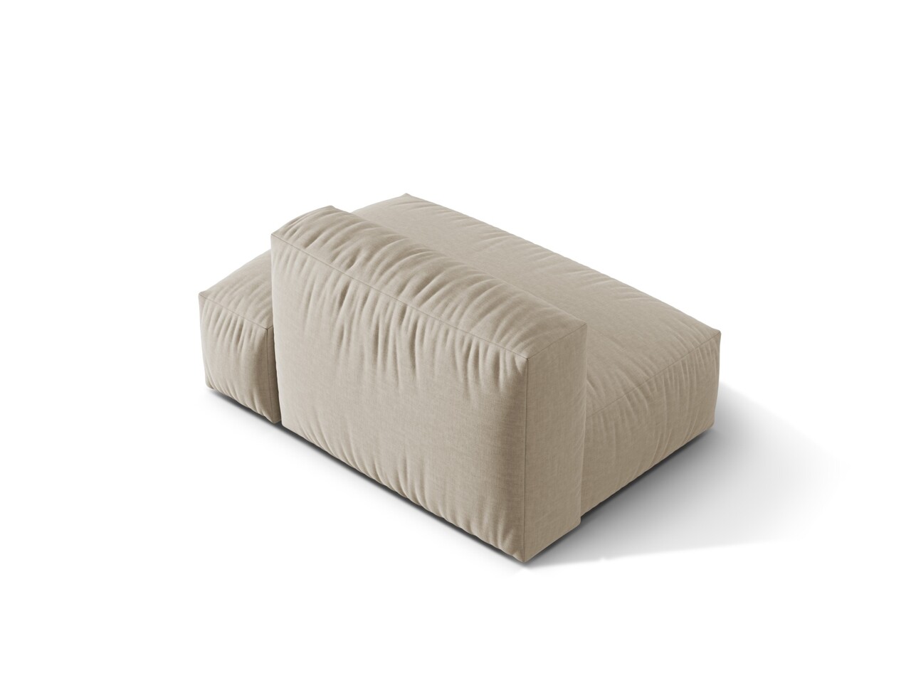 Modul dreapta pentru canapea, 2 locuri, Martina-169, Micadoni Home, 133x106x75 cm, tesatura structurata catifelata, bej deschis - 1 | YEO