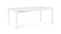 Masa extensibila pentru gradina/terasa Kiplin, Bizzotto, 180-240x100x77.5 cm, aluminiu, alb