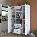 Dulap multifunctional, Rani, JE118, 130x198 cm, PAL, Alb