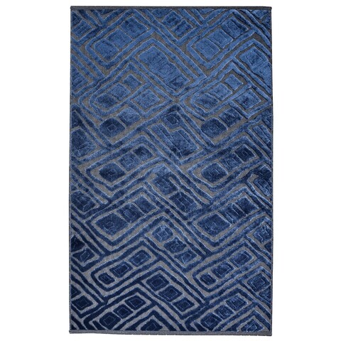 Covor, Las Monte 3009, 160x230 cm, 60% bumbac;40% fibre acrilice, Gri/Albastru Marin