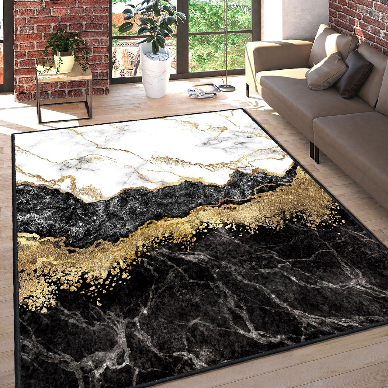 Covor Els2375 160x230 cm Catifea Multicolor