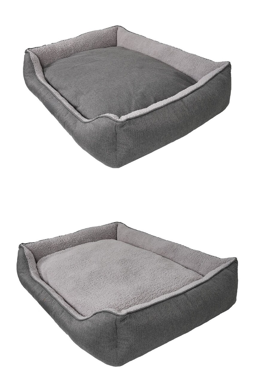 Pat pentru animale de companie, Paws &amp; Whiskers, Zeus 60 x 80, Material exterior: 100% poliester, Gri - view 2