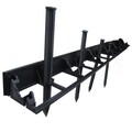 KIT bordura gazon artificial: 8 bucati bordura + 16 bucati cuie de fixare bordura Nortene, Decorino, negru