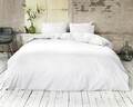 Lenjerie de pat dubla Hotel Linnen White, Primaviera Deluxe, 3 piese, 200x220/260 cm, bumbac satinat, alb