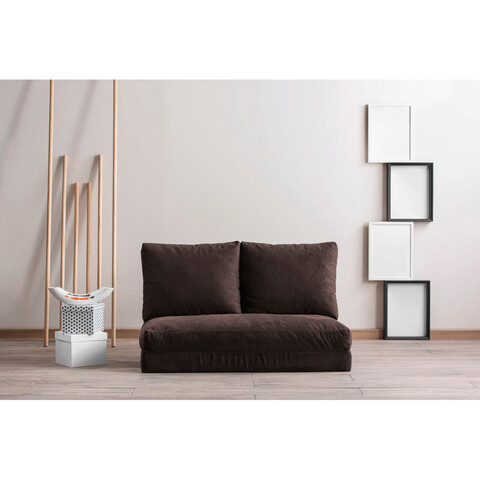 Canapea extensibilă cu 2 locuri, futon, 859ftn1267, metal , maro