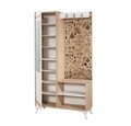 Dulap cu pantofar, cuier si oglinda İNCİ-731, Vella, 100x36x190 cm, multicolor