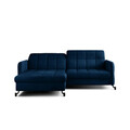 Coltar extensibil stanga 3 locuri ELTAP, Lore-32, Lorelle, 225x160x105 cm, lemn/poliester, albastru inchis
