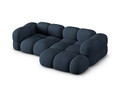 Coltar dreapta 3 locuri, Loretto, Cosmopolitan Design, 250x147x68 cm, tesatura structurata, albastru inchis