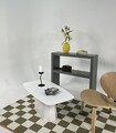Masuta de cafea, Rotexa, Lilyum Large, 100x42x54 cm, MDF , Alb