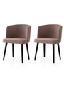 Set scaune 2 piese, Nmobb, Soft, Negru / nurcă