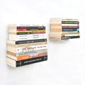 Raft de perete 2 piese WR042, Evila Originals, 21x6x15 cm, lemn de carpen, negru/alb